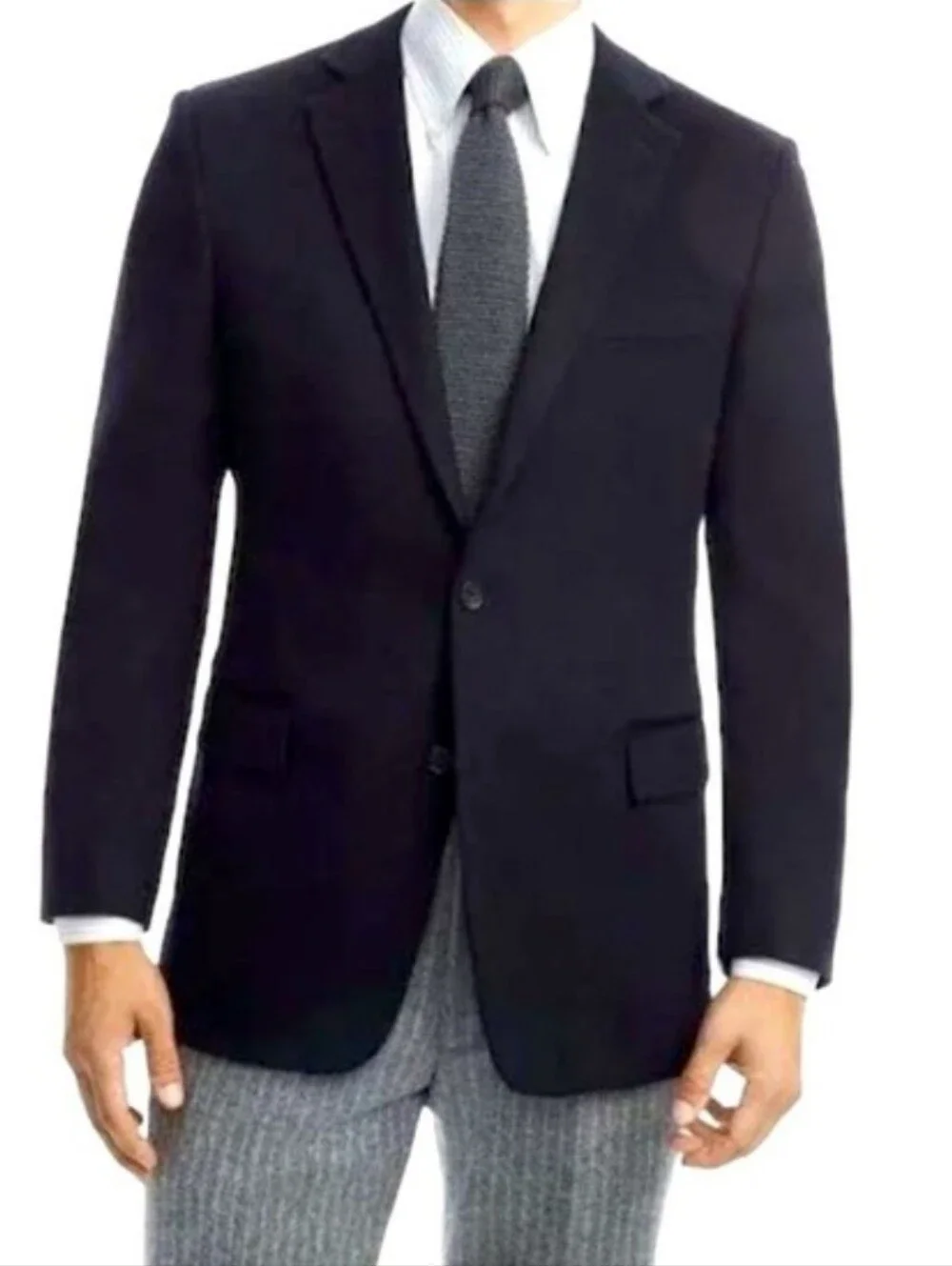 Brooks Brothers 100% Cashmere Black Suit Coat Blazer Men's Size L / XL